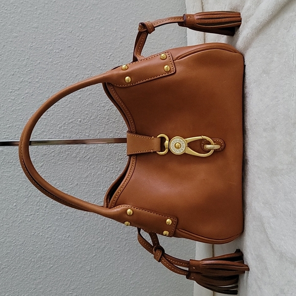 Dooney & Bourke Handbags - Dooney & Bourke Florentine Leather Small Logo Lock Satchel